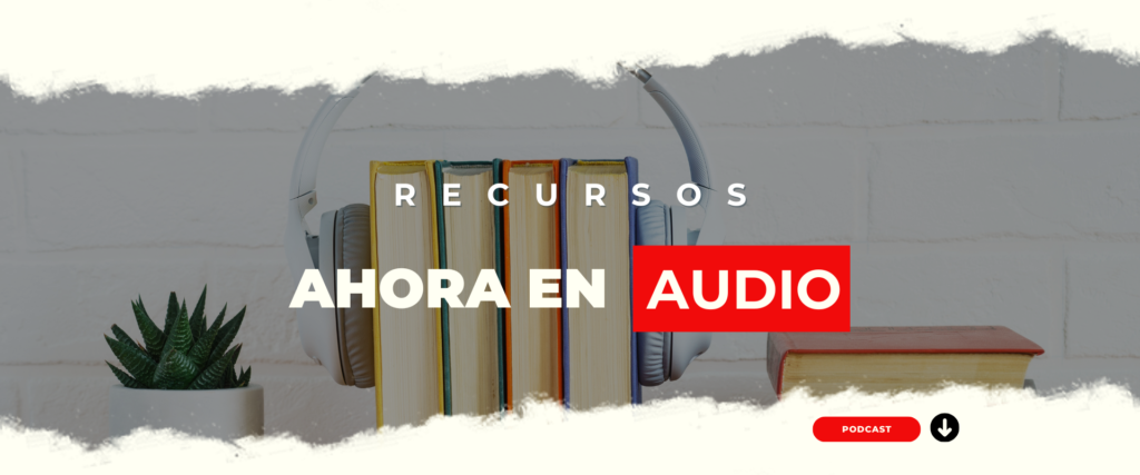 Banner principal de la página anunciando recursos en audio